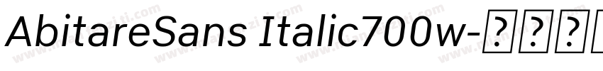 AbitareSans Italic700w字体转换